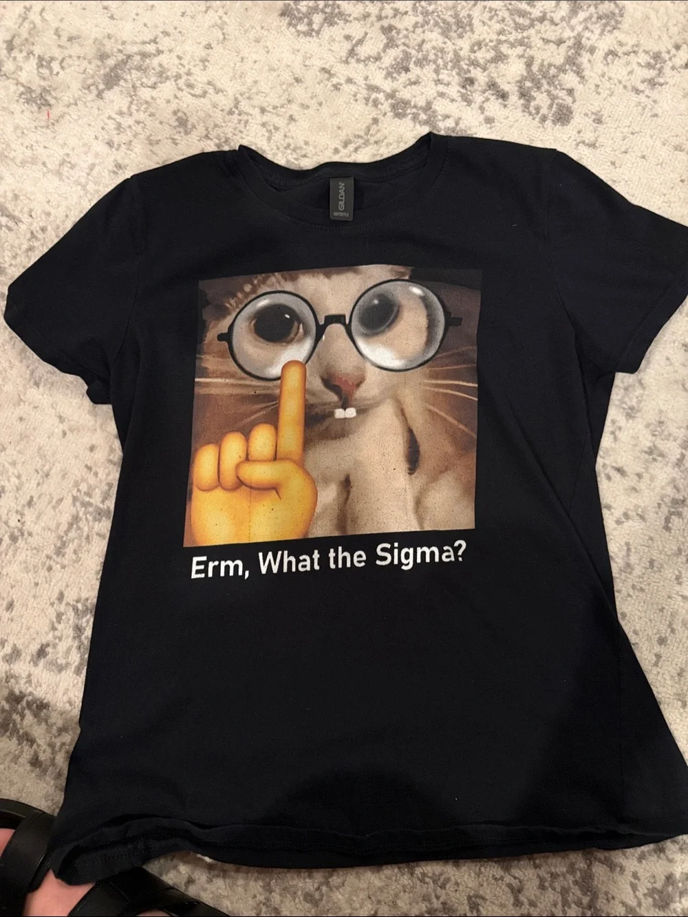 Black Cat Graphic Tee - Erm, What the Sigma?